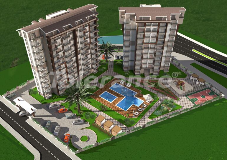 Квартира от застройщика в Газипаша, Аланья с бассейном: купить недвижимость в Турции - 60293