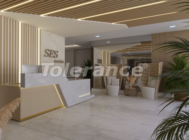 Квартира от застройщика в Газипаша, Аланья вид на море с бассейном: купить недвижимость в Турции - 60355