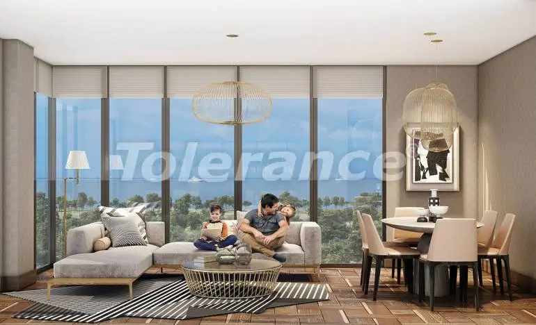 Квартира от застройщика в Стамбуле вид на море с бассейном: купить недвижимость в Турции - 26471