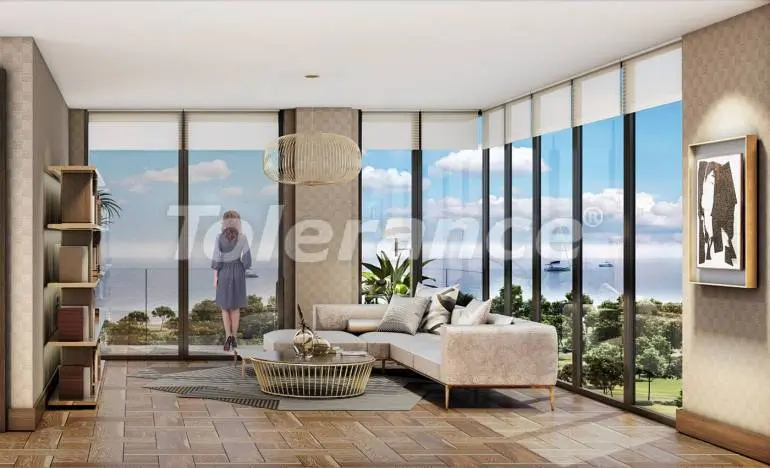 Квартира от застройщика в Стамбуле вид на море с бассейном: купить недвижимость в Турции - 26472