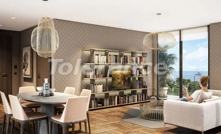 Квартира от застройщика в Стамбуле вид на море с бассейном: купить недвижимость в Турции - 26474