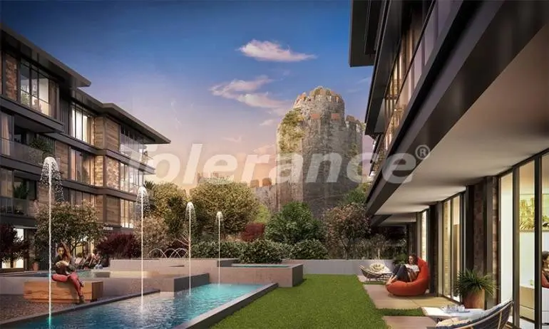 Квартира от застройщика в Стамбуле вид на море с бассейном: купить недвижимость в Турции - 37821