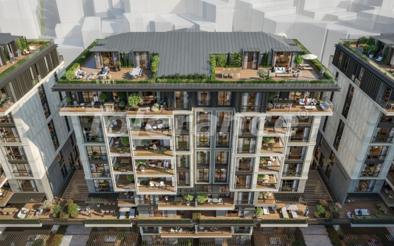 Квартира от застройщика в Стамбуле вид на море с бассейном в рассрочку: купить недвижимость в Турции - 66591