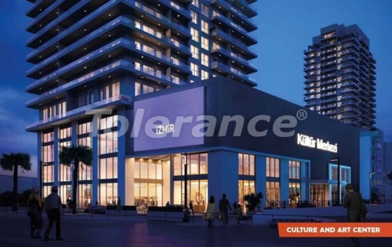 Квартира от застройщика в Измире вид на море с бассейном: купить недвижимость в Турции - 108983