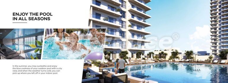 Квартира от застройщика в Измире вид на море с бассейном: купить недвижимость в Турции - 108986