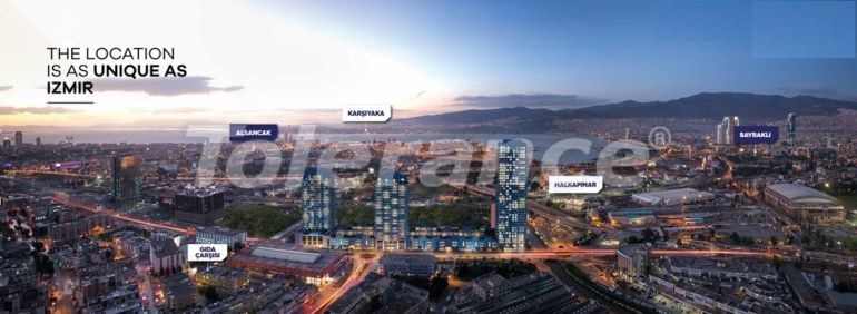 Квартира от застройщика в Измире вид на море с бассейном: купить недвижимость в Турции - 108994