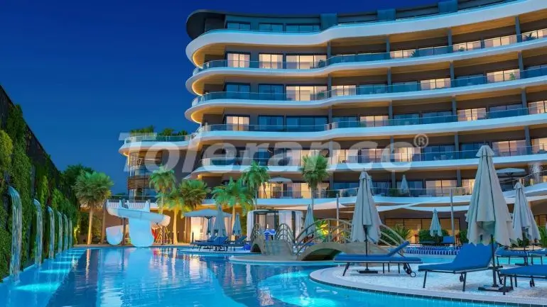 Квартира от застройщика в Каргыджак, Аланья вид на море с бассейном: купить недвижимость в Турции - 27922