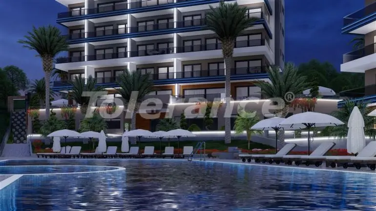 Квартира от застройщика в Каргыджак, Аланья вид на море с бассейном: купить недвижимость в Турции - 39763