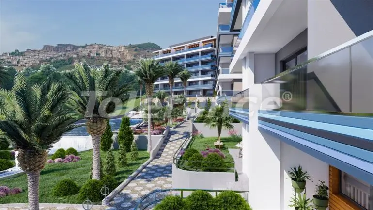 Квартира от застройщика в Каргыджак, Аланья вид на море с бассейном: купить недвижимость в Турции - 39771