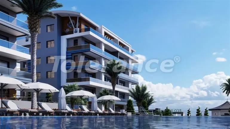 Квартира от застройщика в Каргыджак, Аланья вид на море с бассейном: купить недвижимость в Турции - 39774