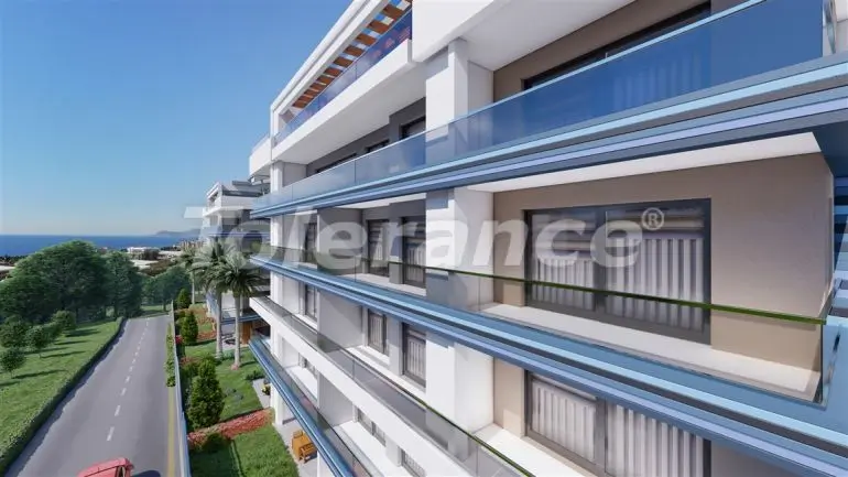 Квартира от застройщика в Каргыджак, Аланья вид на море с бассейном: купить недвижимость в Турции - 39775