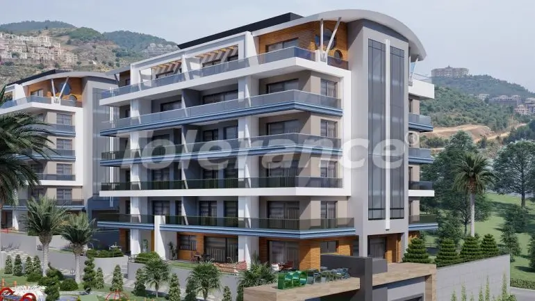 Квартира от застройщика в Каргыджак, Аланья вид на море с бассейном: купить недвижимость в Турции - 39784