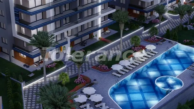 Квартира от застройщика в Каргыджак, Аланья вид на море с бассейном: купить недвижимость в Турции - 39785