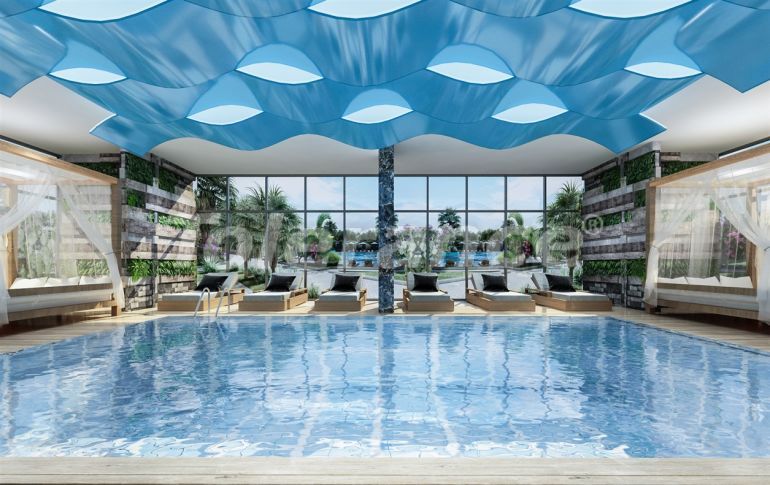 Квартира от застройщика в Каргыджак, Аланья вид на море с бассейном: купить недвижимость в Турции - 41135