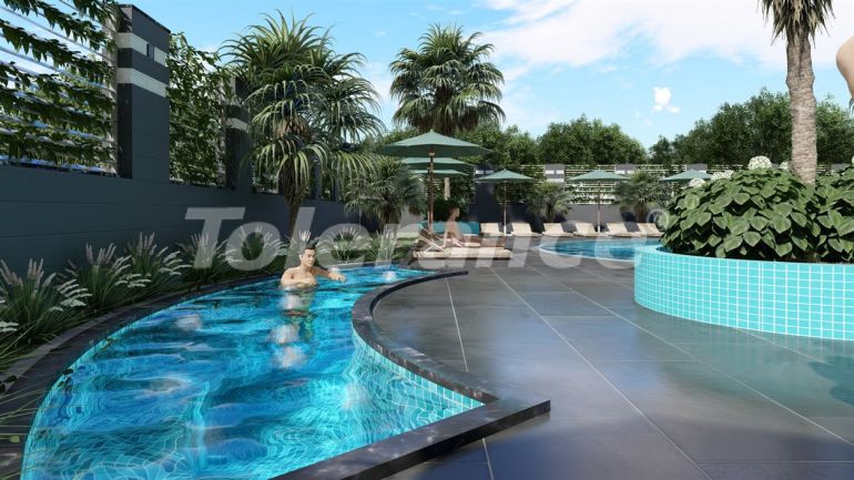 Квартира от застройщика в Каргыджак, Аланья вид на море с бассейном: купить недвижимость в Турции - 41137