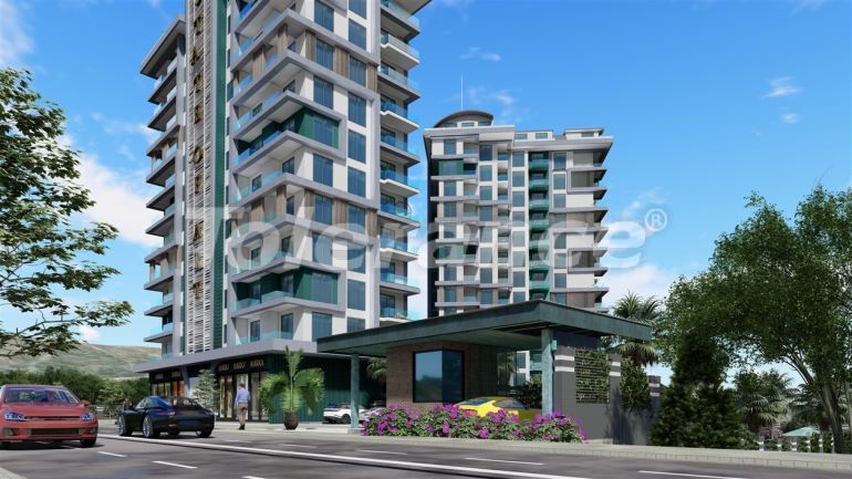 Квартира от застройщика в Каргыджак, Аланья вид на море с бассейном: купить недвижимость в Турции - 41154