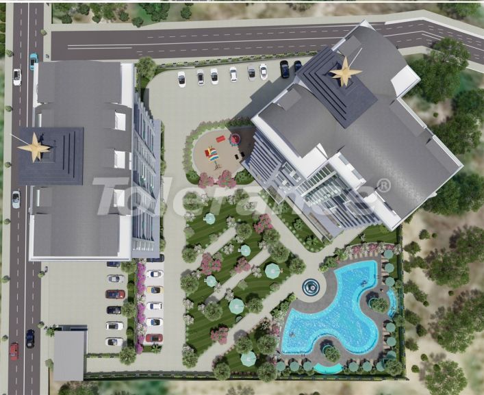 Квартира от застройщика в Каргыджак, Аланья вид на море с бассейном: купить недвижимость в Турции - 41161