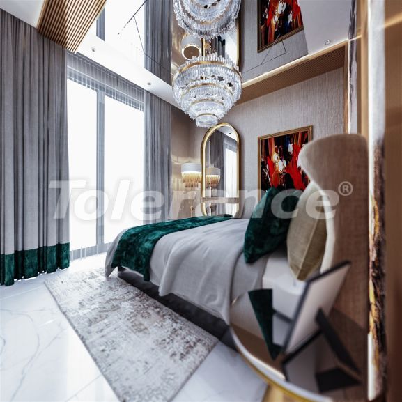 Квартира от застройщика в Каргыджак, Аланья вид на море с бассейном: купить недвижимость в Турции - 41163