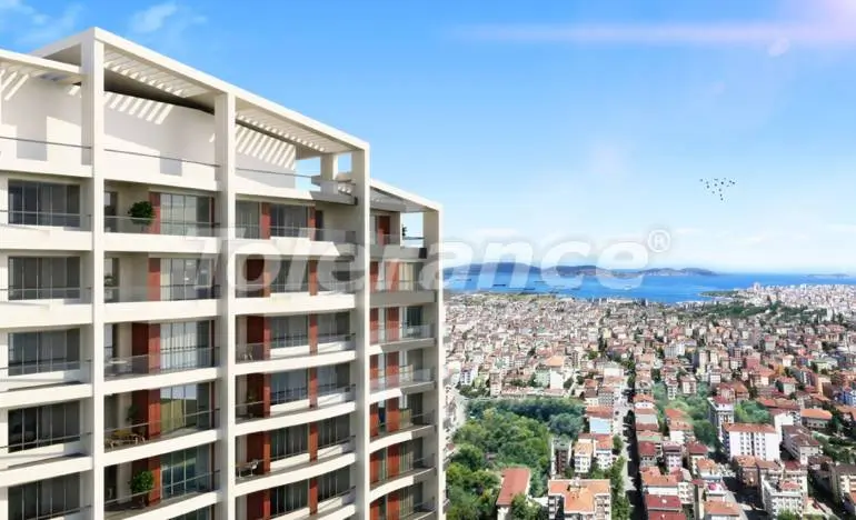 Квартира в Картал, Стамбул вид на море с бассейном: купить недвижимость в Турции - 26343