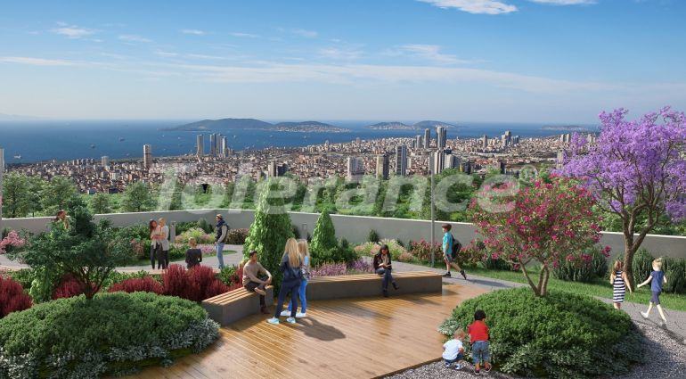 Квартира от застройщика в Картал, Стамбул вид на море с бассейном: купить недвижимость в Турции - 65405