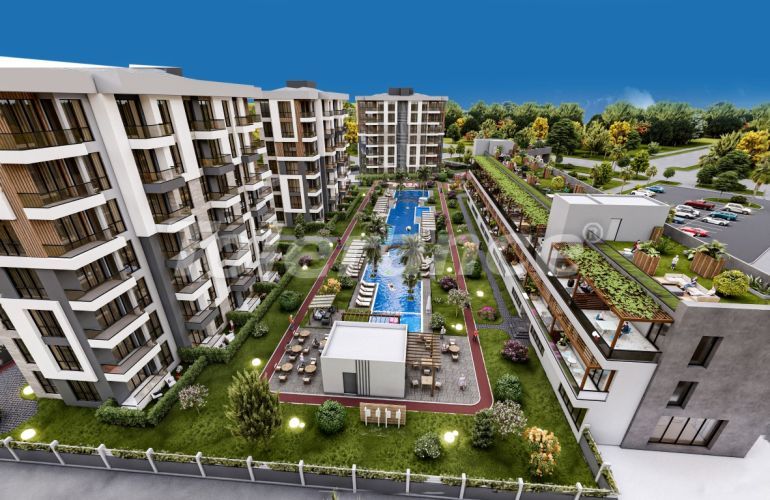 Квартира от застройщика в Кепез, Анталия с бассейном в рассрочку: купить недвижимость в Турции - 128218