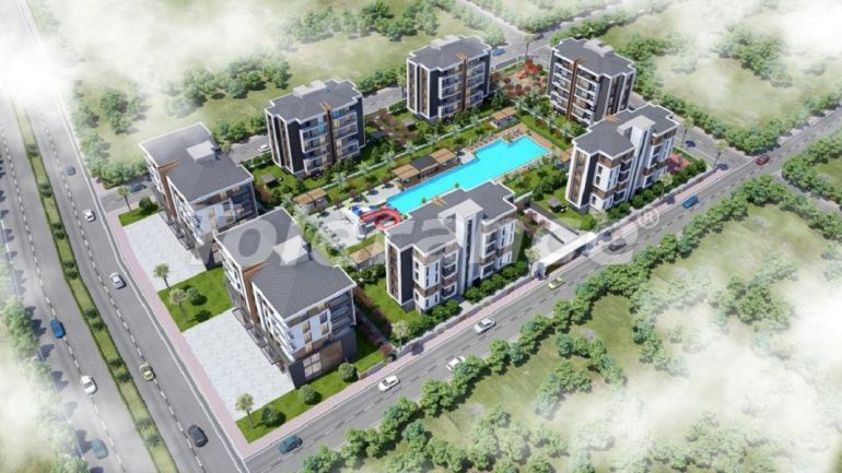 Квартира от застройщика в Кепез, Анталия с бассейном - 70321 Квартира от застройщика в Кепез, Анталия с бассейном: купить недвижимость в Турции - 70321