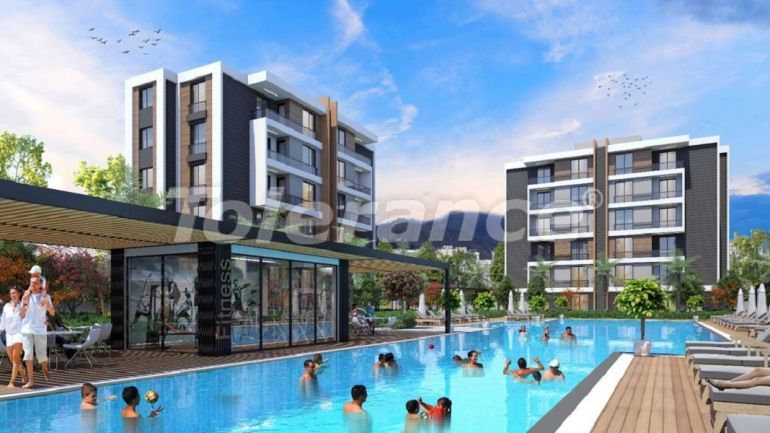 Квартира от застройщика в Кепез, Анталия с бассейном - 70326 Квартира от застройщика в Кепез, Анталия с бассейном: купить недвижимость в Турции - 70326