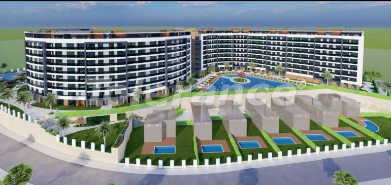 Квартира от застройщика в Кепез, Анталия вид на море с бассейном в рассрочку: купить недвижимость в Турции - 84685