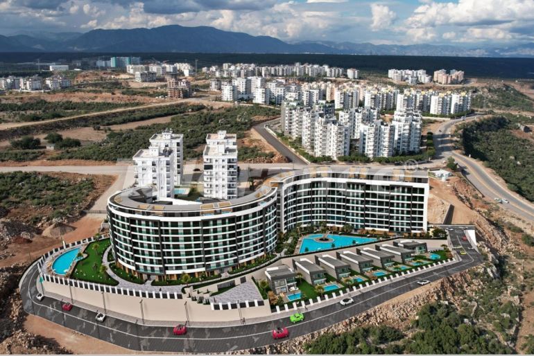 Квартира от застройщика в Кепез, Анталия вид на море с бассейном в рассрочку: купить недвижимость в Турции - 84687