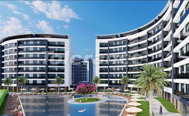 Квартира от застройщика в Кепез, Анталия вид на море с бассейном в рассрочку: купить недвижимость в Турции - 84695