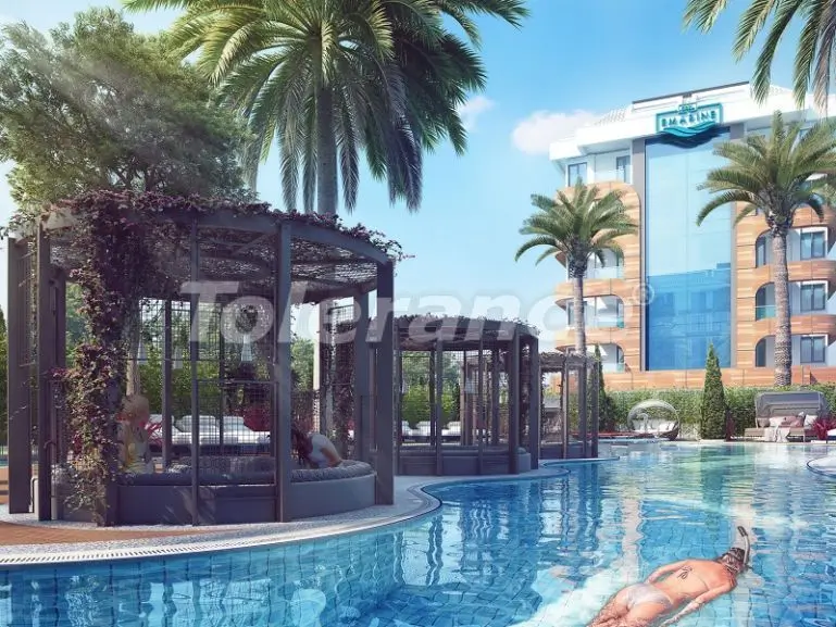 Квартира в Кестель, Аланья вид на море с бассейном: купить недвижимость в Турции - 29155