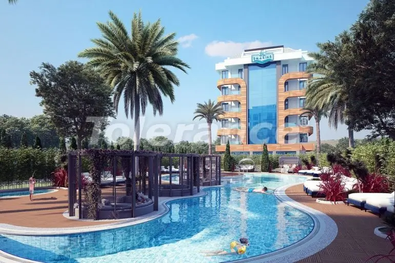 Квартира в Кестель, Аланья вид на море с бассейном: купить недвижимость в Турции - 29161