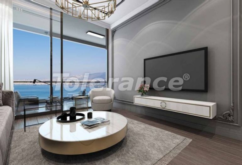 Квартира от застройщика в Конак, Измир вид на море с бассейном в рассрочку: купить недвижимость в Турции - 101890