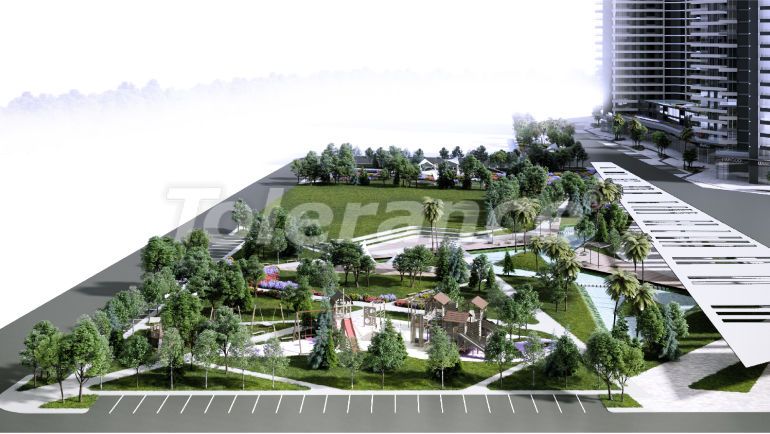 Квартира от застройщика в Конак, Измир вид на море с бассейном: купить недвижимость в Турции - 48433