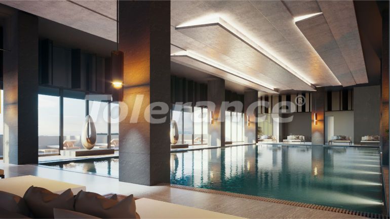 Квартира от застройщика в Конак, Измир вид на море с бассейном: купить недвижимость в Турции - 48443