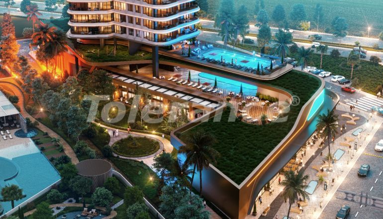 Квартира от застройщика в Конак, Измир вид на море с бассейном в рассрочку: купить недвижимость в Турции - 51086