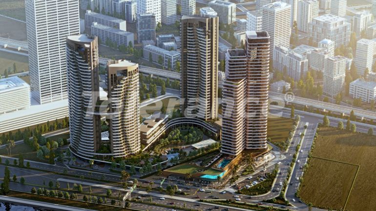 Квартира от застройщика в Конак, Измир вид на море с бассейном в рассрочку: купить недвижимость в Турции - 51089