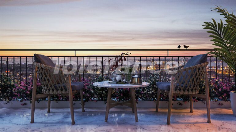 Квартира от застройщика в Конак, Измир вид на море с бассейном в рассрочку: купить недвижимость в Турции - 55364