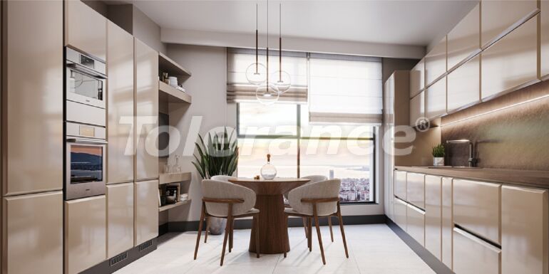 Квартира от застройщика в Конак, Измир вид на море с бассейном: купить недвижимость в Турции - 55625