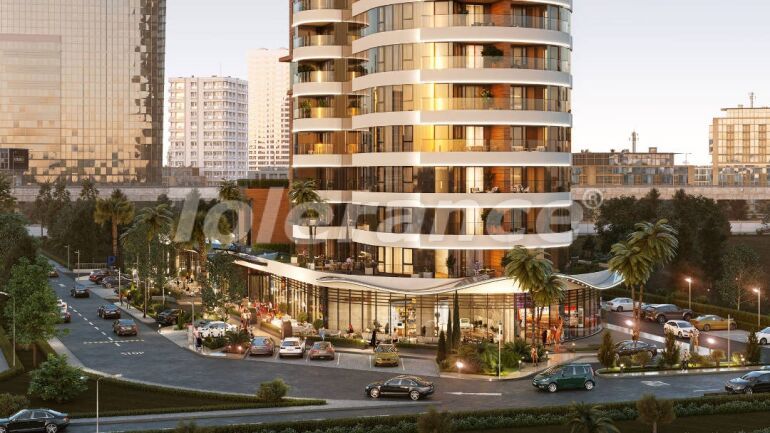 Квартира от застройщика в Конак, Измир вид на море с бассейном: купить недвижимость в Турции - 55628