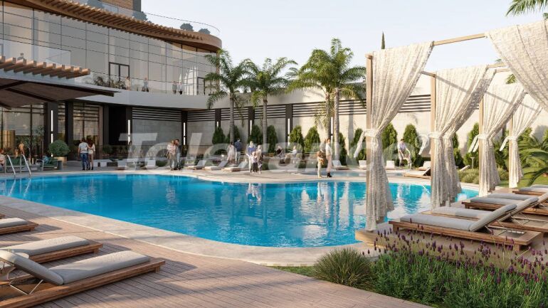 Квартира от застройщика в Конак, Измир вид на море с бассейном: купить недвижимость в Турции - 55637