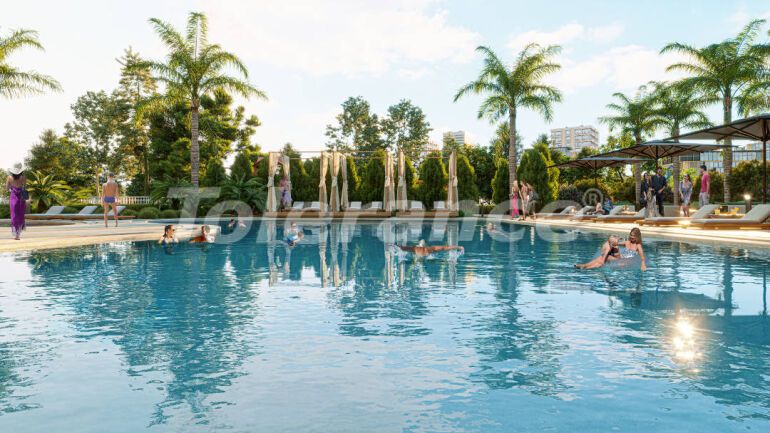 Квартира от застройщика в Конак, Измир вид на море с бассейном: купить недвижимость в Турции - 55638