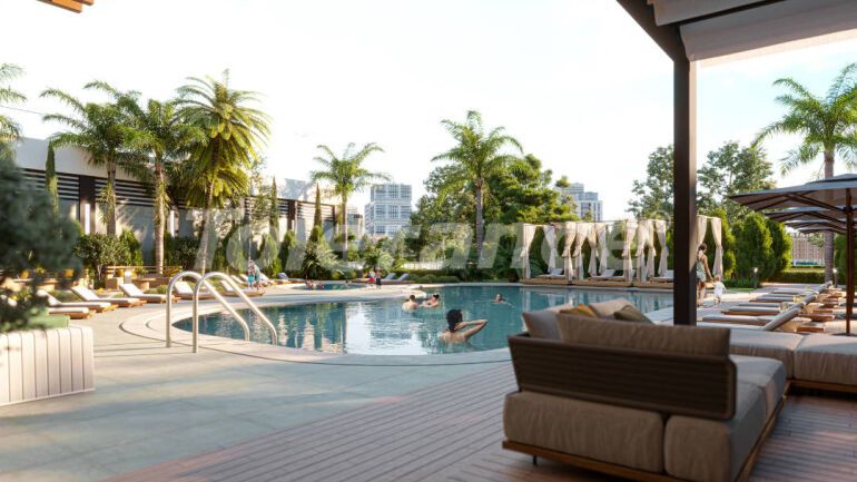 Квартира от застройщика в Конак, Измир вид на море с бассейном: купить недвижимость в Турции - 55639