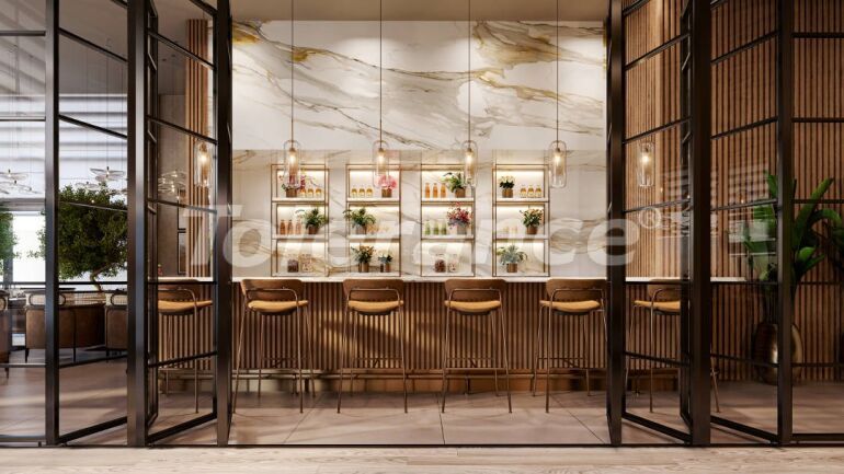 Квартира от застройщика в Конак, Измир вид на море с бассейном: купить недвижимость в Турции - 55643