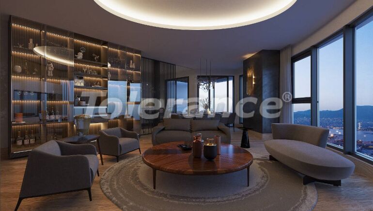 Квартира от застройщика в Конак, Измир вид на море с бассейном: купить недвижимость в Турции - 55651