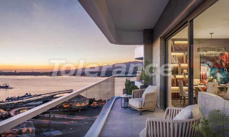 Квартира от застройщика в Конак, Измир вид на море с бассейном в рассрочку: купить недвижимость в Турции - 65256