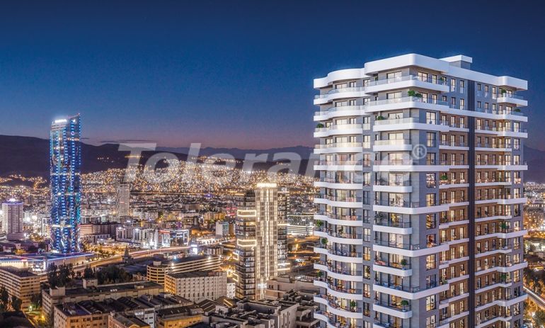 Квартира от застройщика в Конак, Измир вид на море с бассейном в рассрочку: купить недвижимость в Турции - 65268