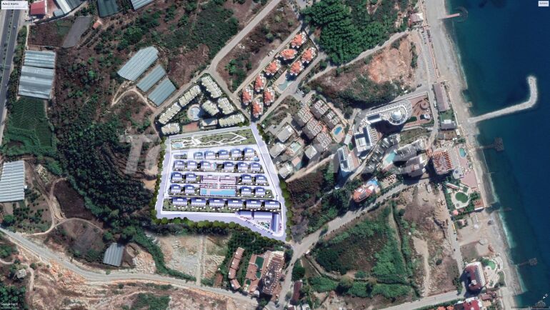 Квартира от застройщика в Конаклы, Аланья вид на море с бассейном в рассрочку: купить недвижимость в Турции - 64814