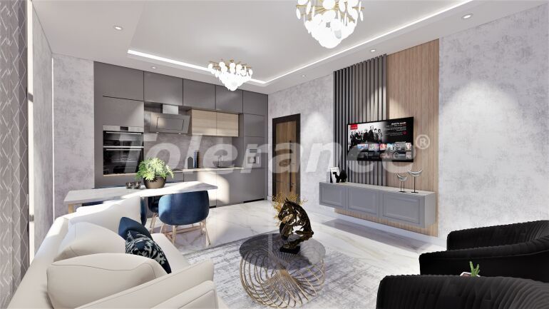 Квартира от застройщика в Конаклы, Аланья вид на море с бассейном в рассрочку: купить недвижимость в Турции - 64844