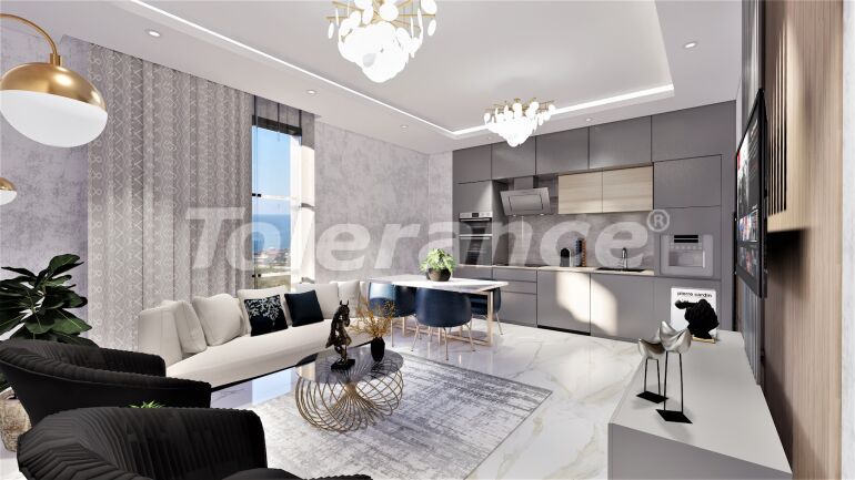 Квартира от застройщика в Конаклы, Аланья вид на море с бассейном в рассрочку: купить недвижимость в Турции - 64845